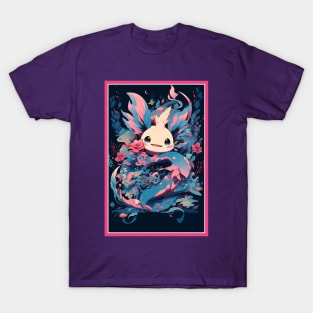 Cute Axolotl Anime Art Design | Cute Animals | Axolotl Hentaii Chibi Kawaii Design T-Shirt